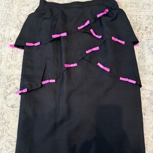 Vintage Bow Silk Skirt